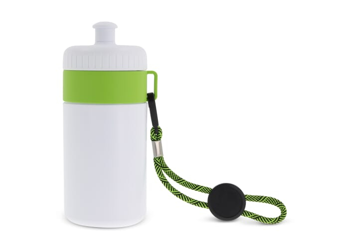Bidon sport promotionnel 500 ml Blanc et Vert clair
